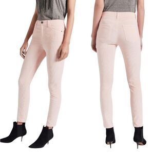 Current/Elliott Crystal Pink The High Waist Stiletto Corduroy Pants New Size 25